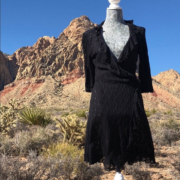 Lux by Urban Outfitters Sweaters - Black Lace Kimono Cover-up Large.